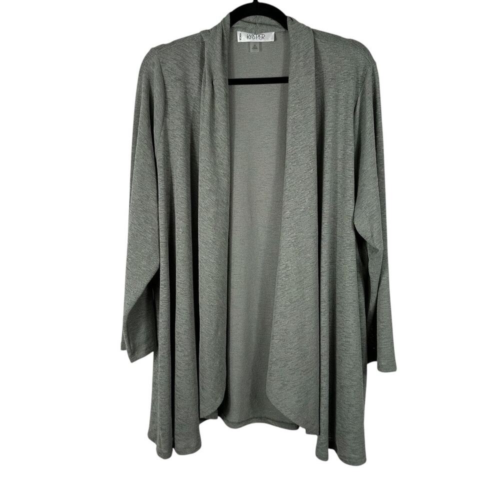 KASPER Women's Sage Green Cardigan Sweater Size 2X